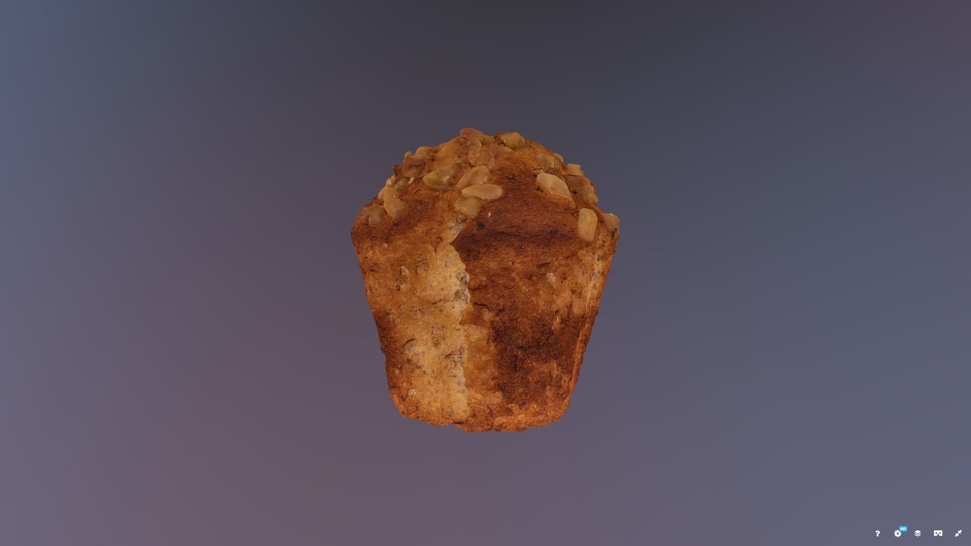 Banana Nut Muffin 3D model_2