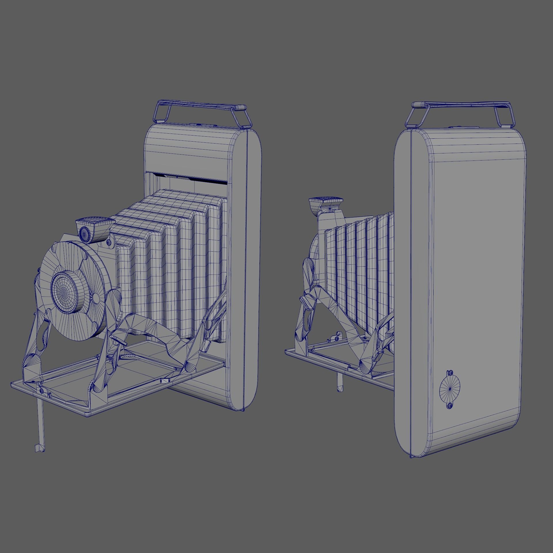 Kodak Antique Folding Camera 3D model_4