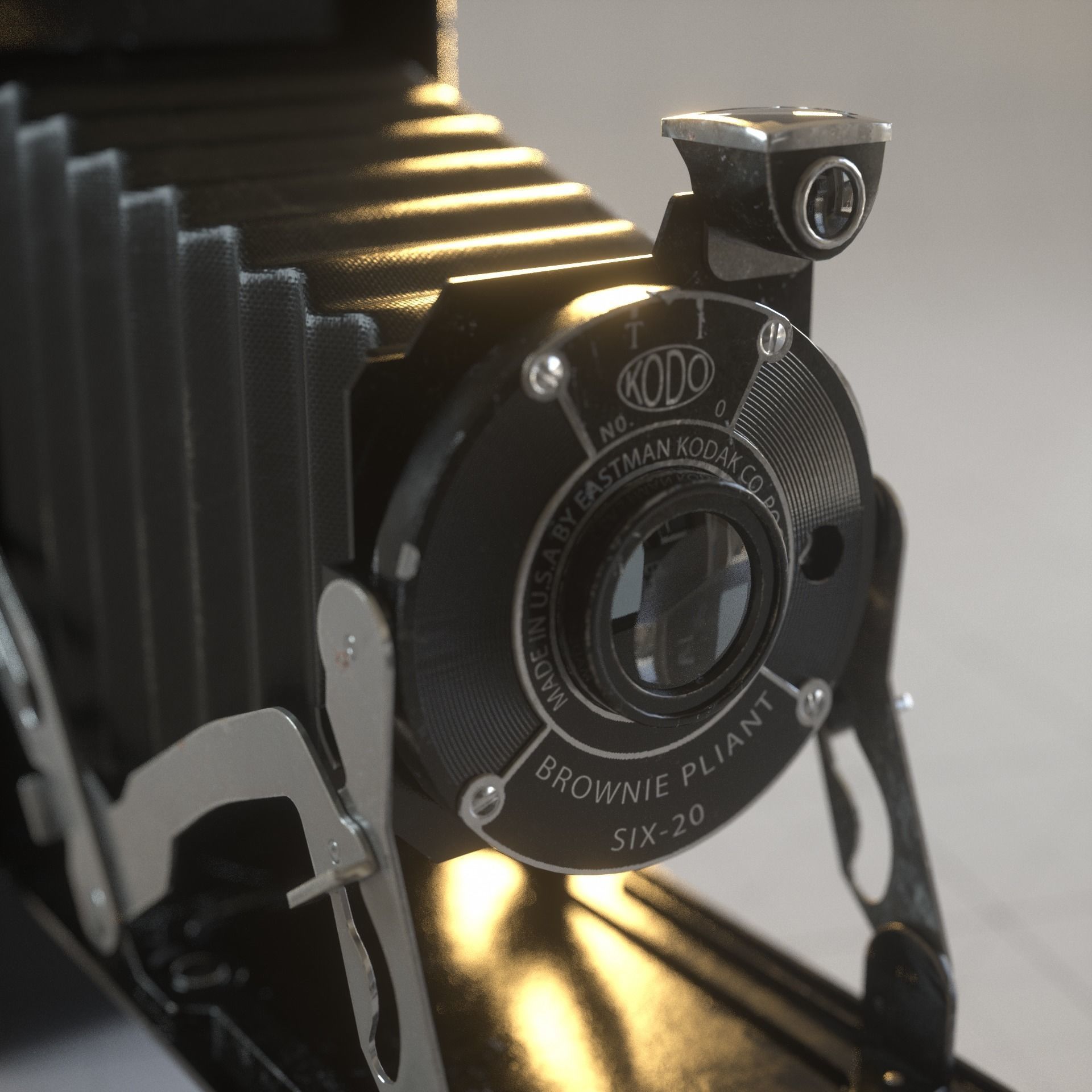 Kodak Antique Folding Camera 3D model_3