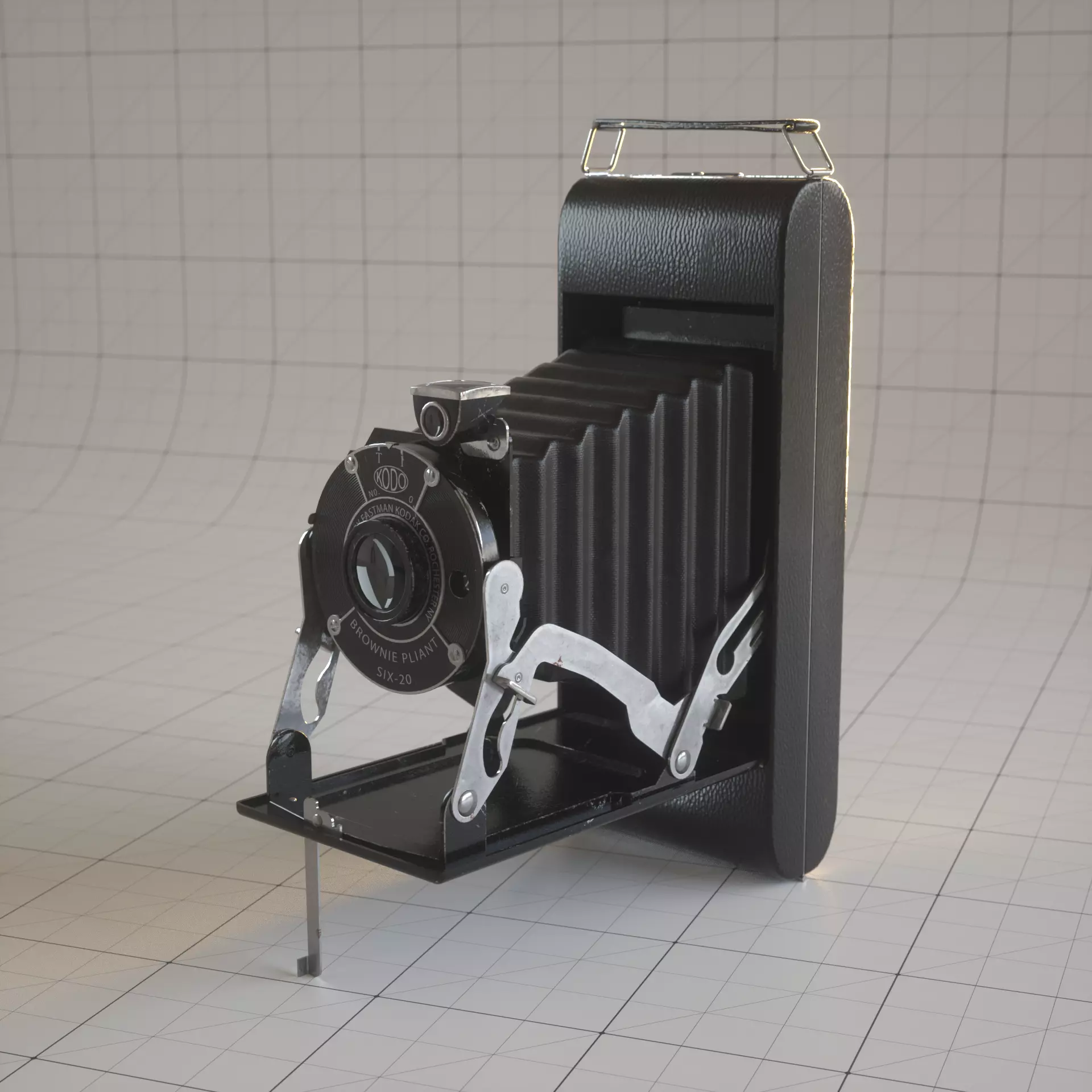 Kodak Antique Folding Camera 3D model_0