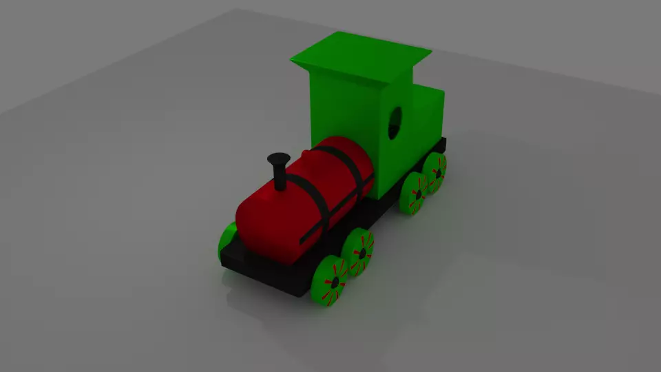 Toys train Free 3D model