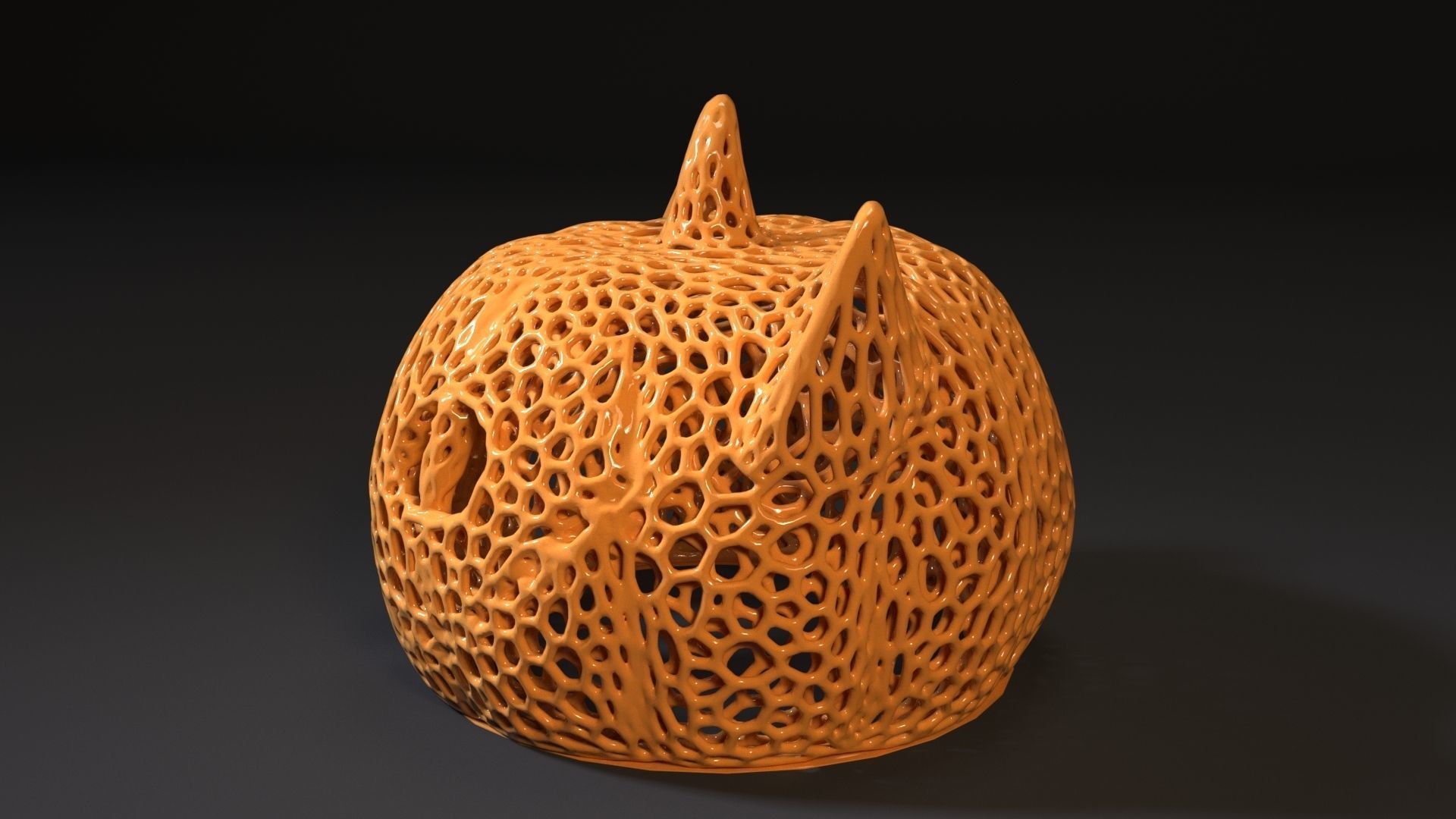 cheshire halloween voronoi 3D print model_2