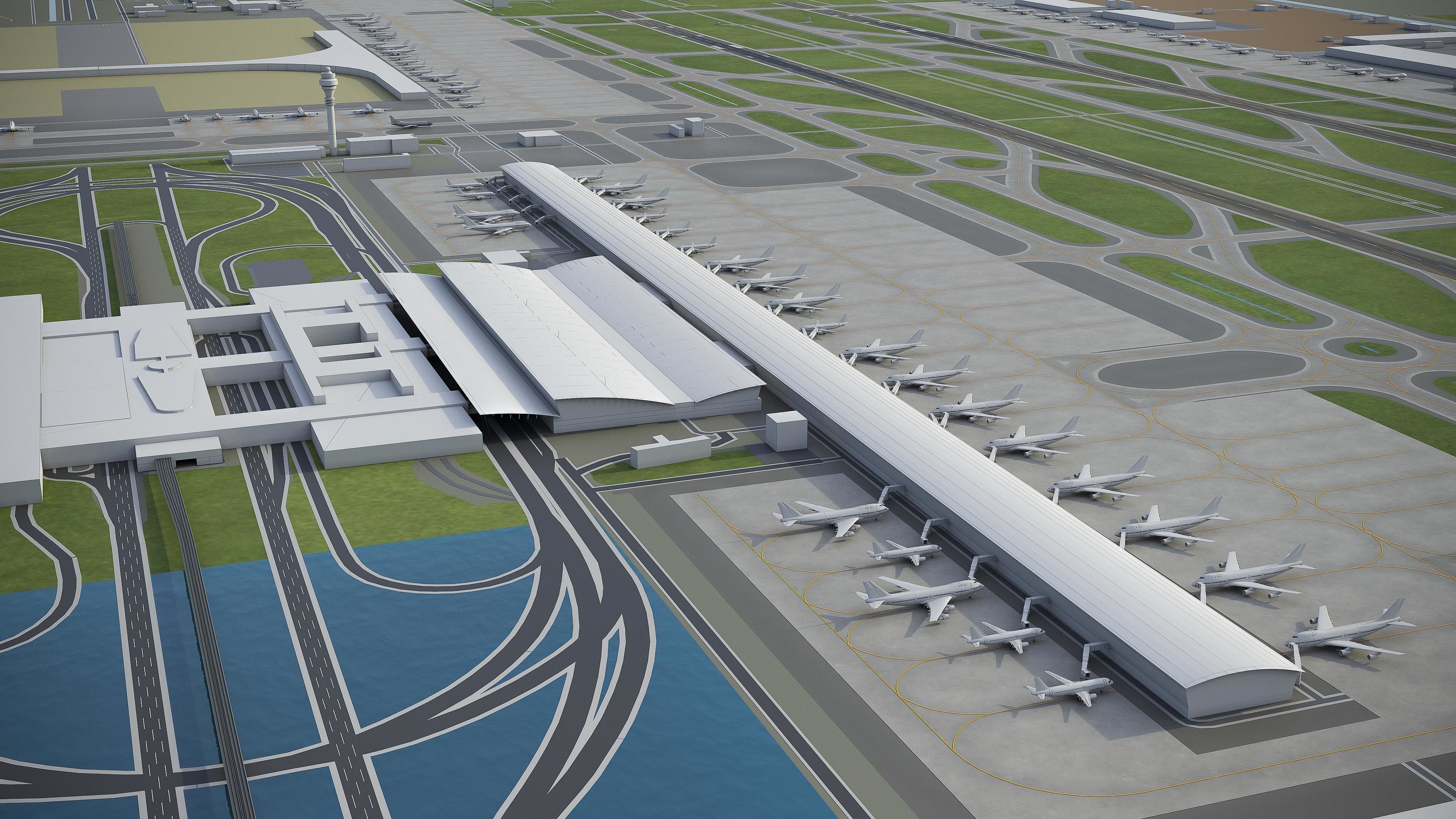 Shanghai Pudong Airport Low-poly 3D model_10