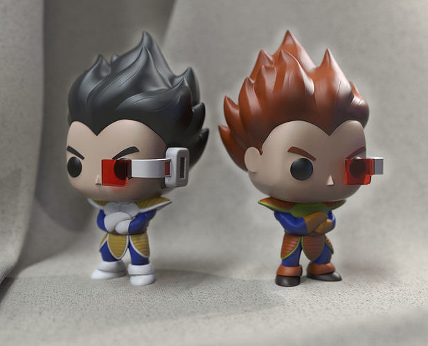 Vegeta two dragon ball z funko pop vinyl figures 3D print model
