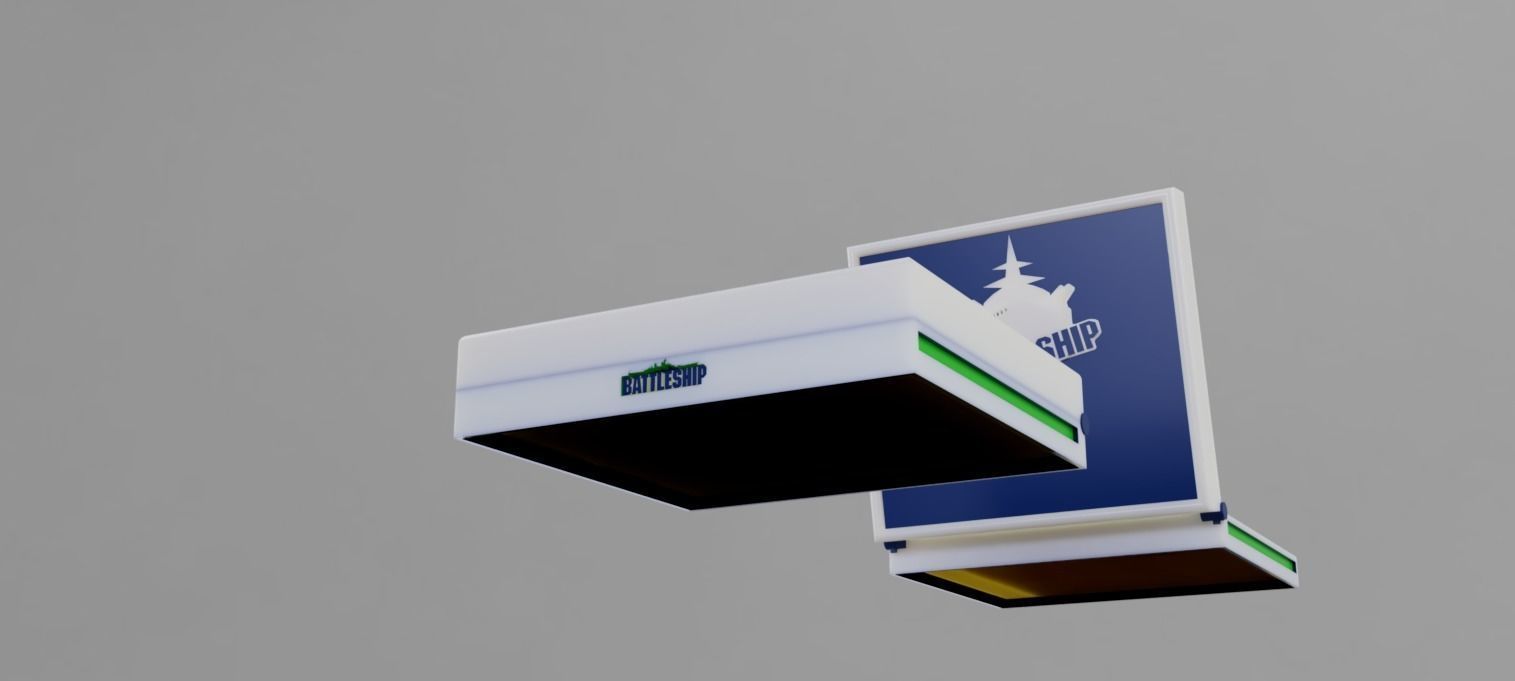 BATTLESHIP board game 3D model game battleships 3D print model_2