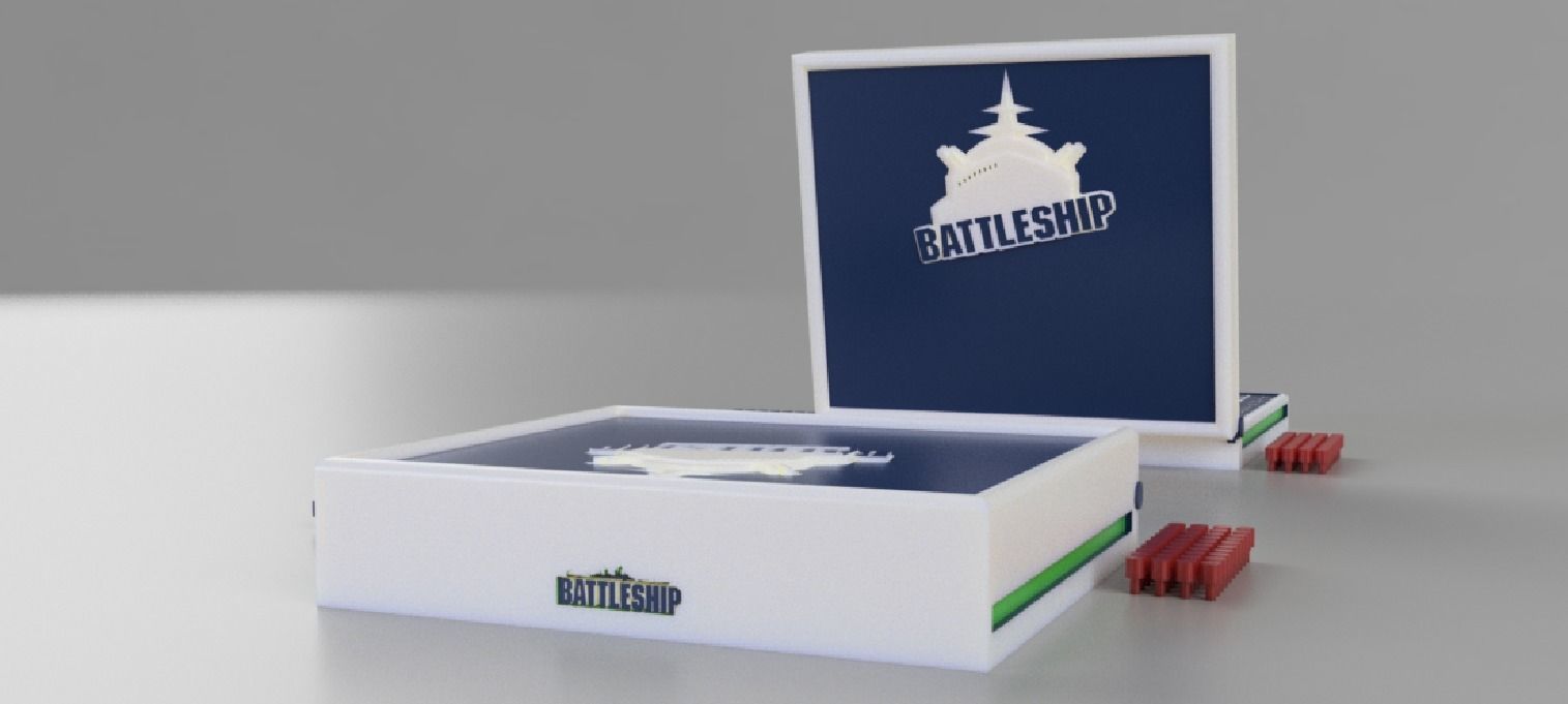 BATTLESHIP board game 3D model game battleships 3D print model_1