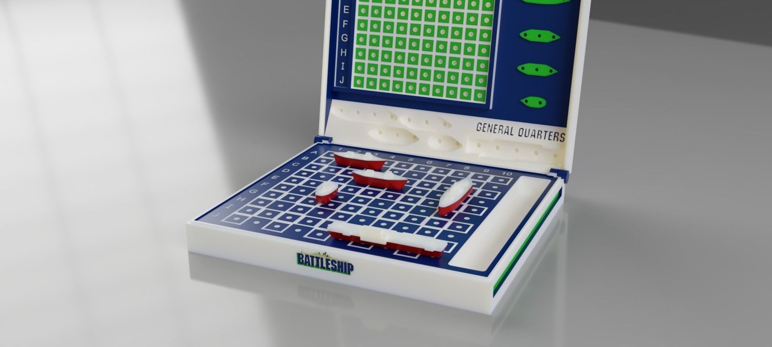 BATTLESHIP board game 3D model game battleships 3D print model_5