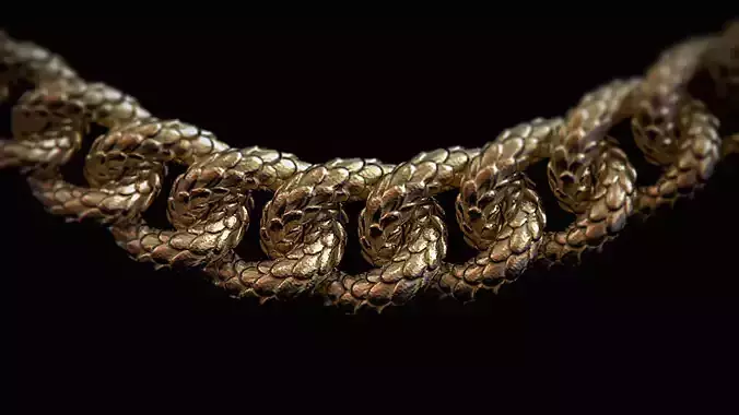 Snake Chain Link 3D print model