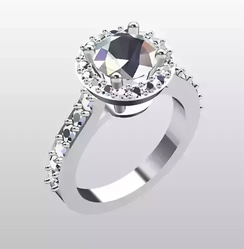 Diamond Ring 3D Print Model