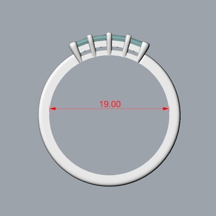 Solitaire wedding engagement women ring with diamonds 3dm stl 3D print model_21