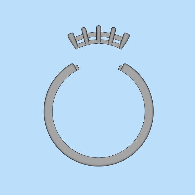 Solitaire wedding engagement women ring with diamonds 3dm stl 3D print model_19