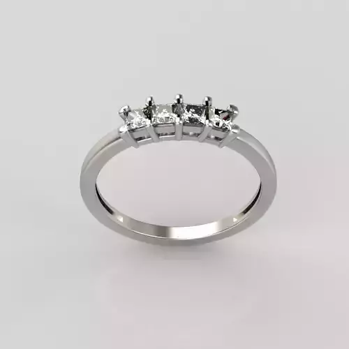 Solitaire wedding engagement women ring with diamonds 3dm stl