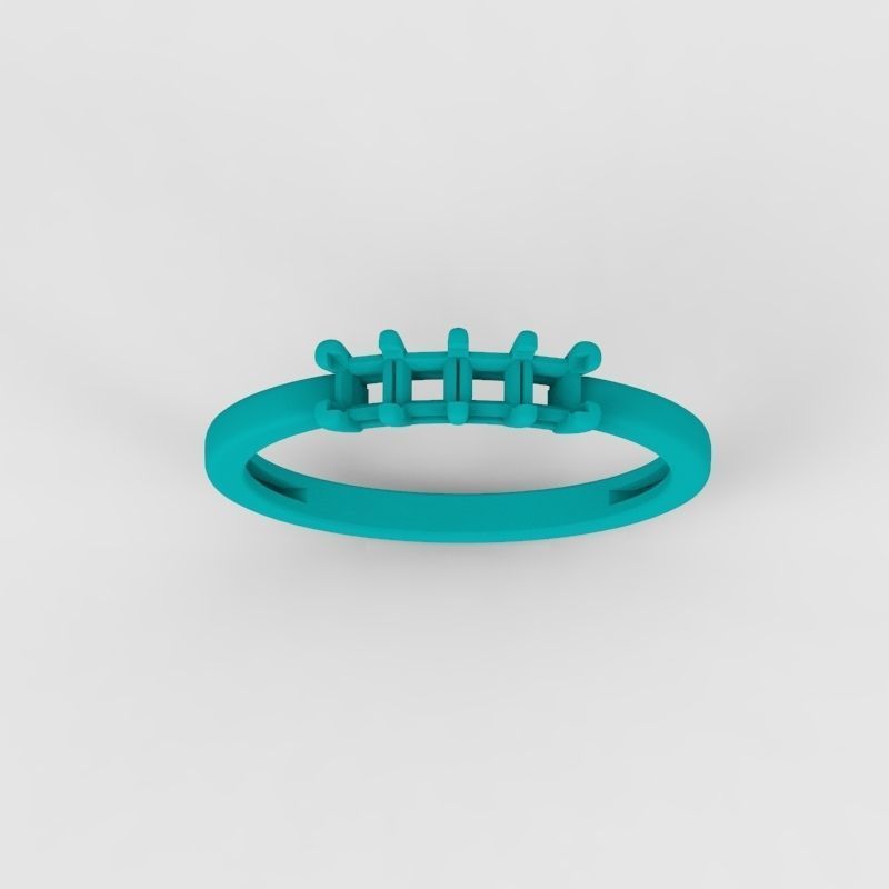 Solitaire wedding engagement women ring with diamonds 3dm stl 3D print model_16