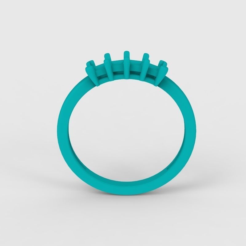 Solitaire wedding engagement women ring with diamonds 3dm stl 3D print model_12