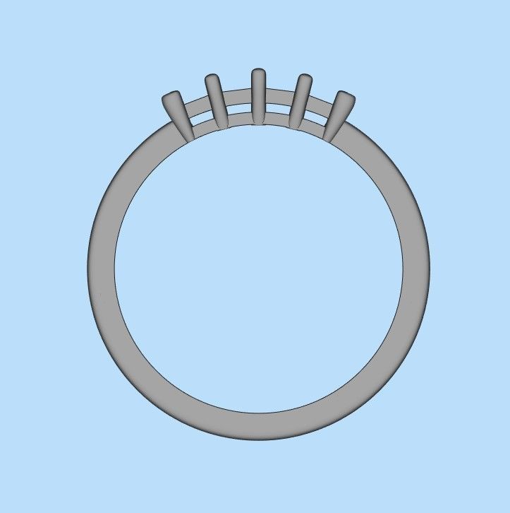 Solitaire wedding engagement women ring with diamonds 3dm stl 3D print model_27