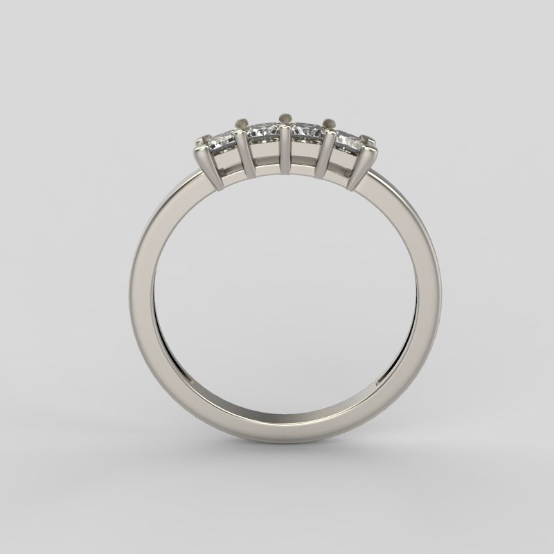 Solitaire wedding engagement women ring with diamonds 3dm stl 3D print model_4