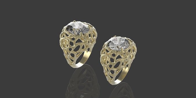 2 rings roots 3D print model