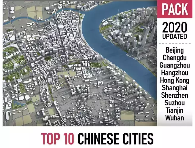 Top 10 Chinese Cities 3D Model Collection