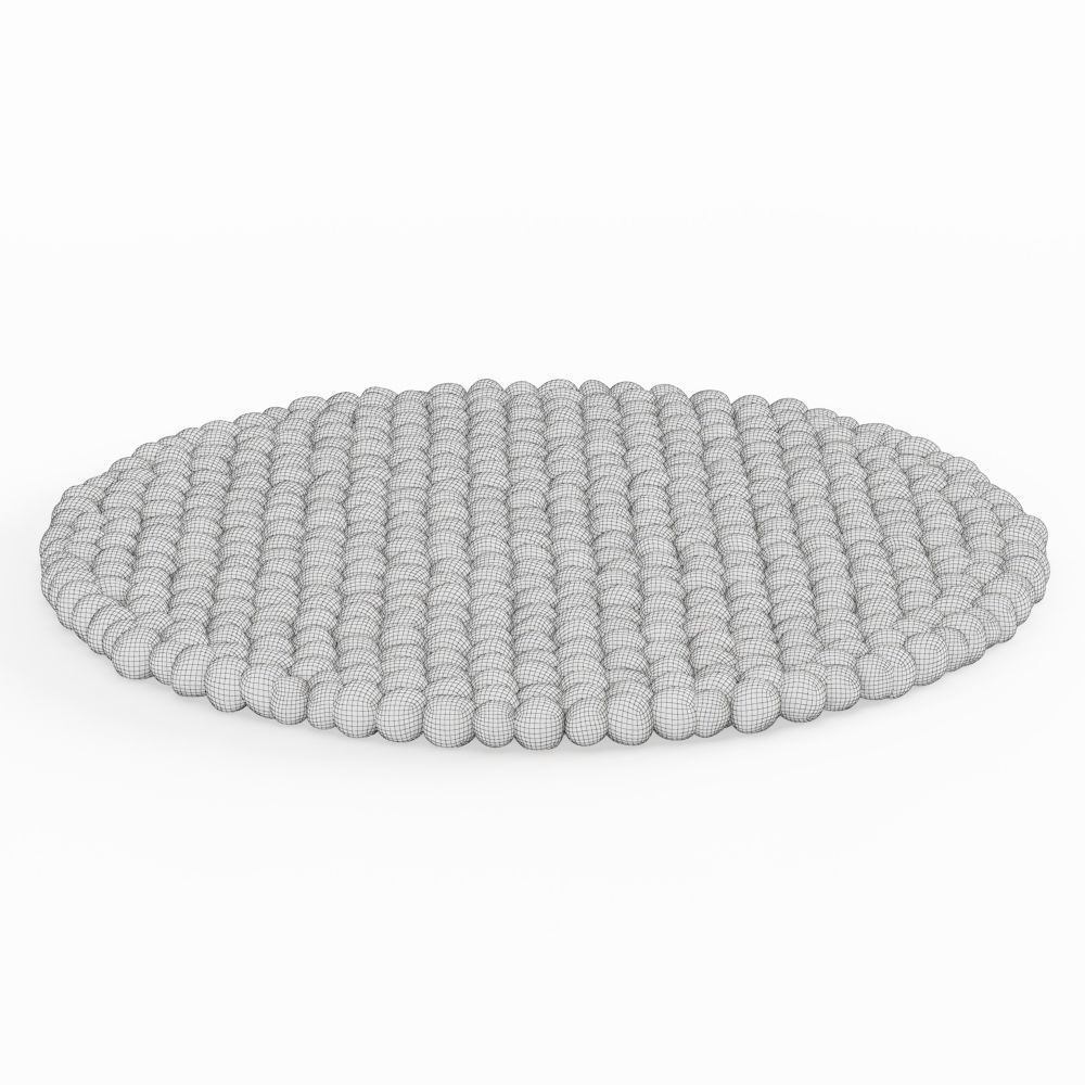 Carpet made of soft colored balls 3D model_4