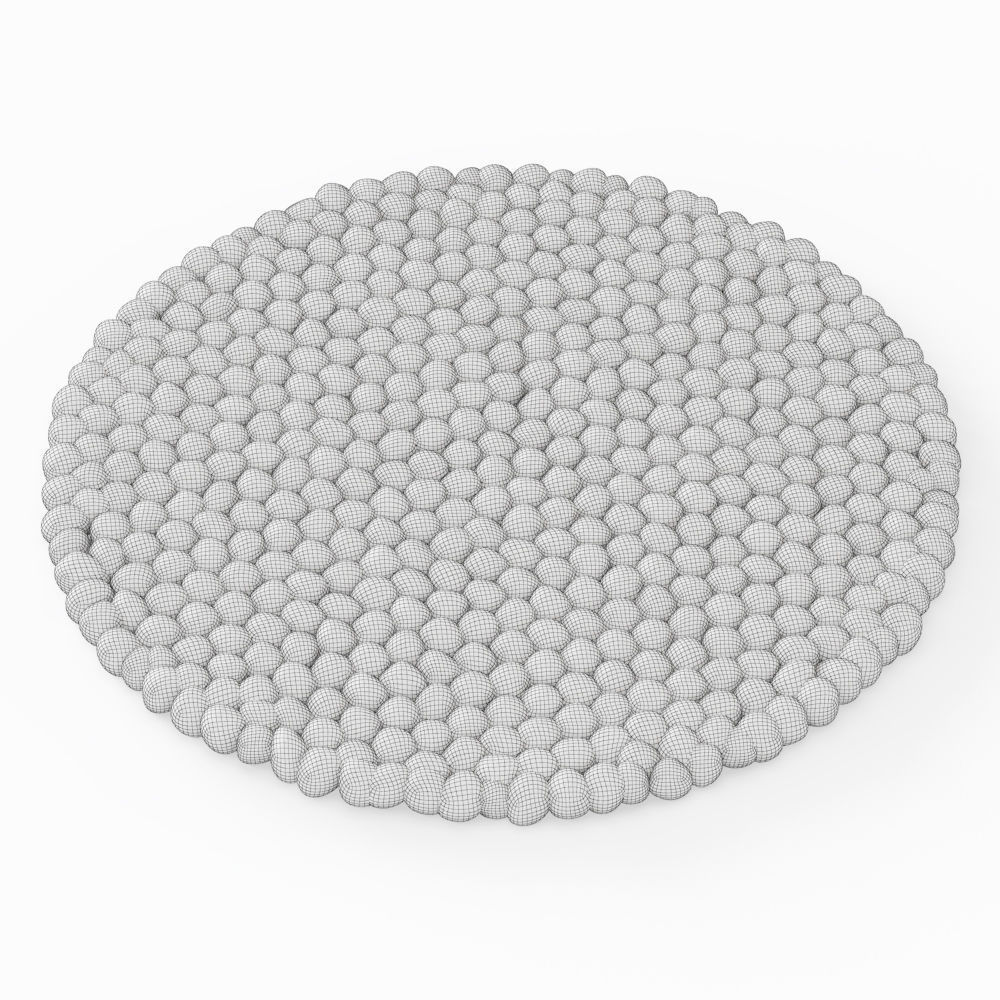 Carpet made of soft colored balls 3D model_5