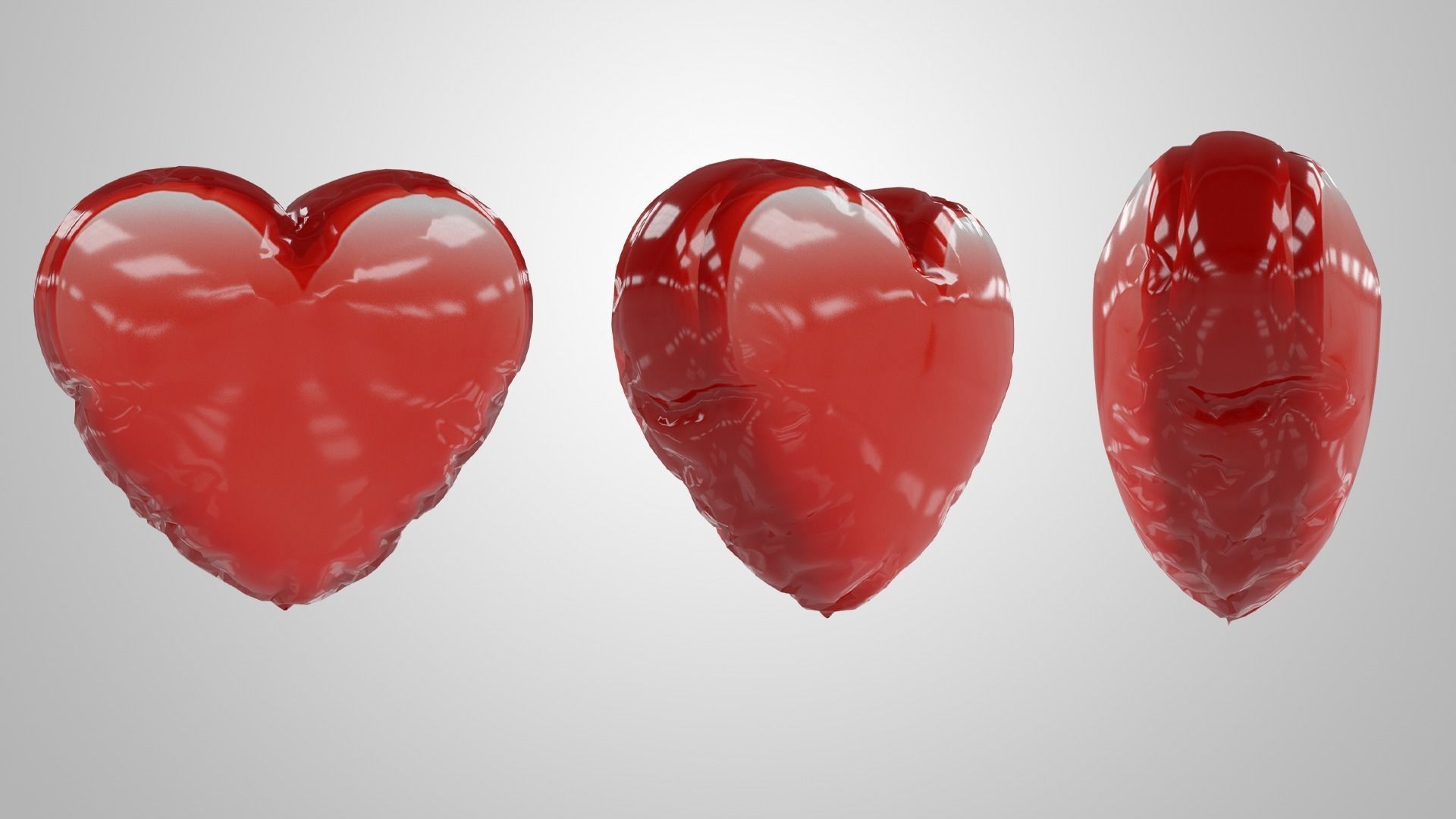 Emoji Balloons Pack Low-poly 3D model_6