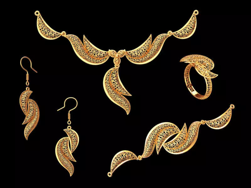 Light jewelry set  3D print model_0