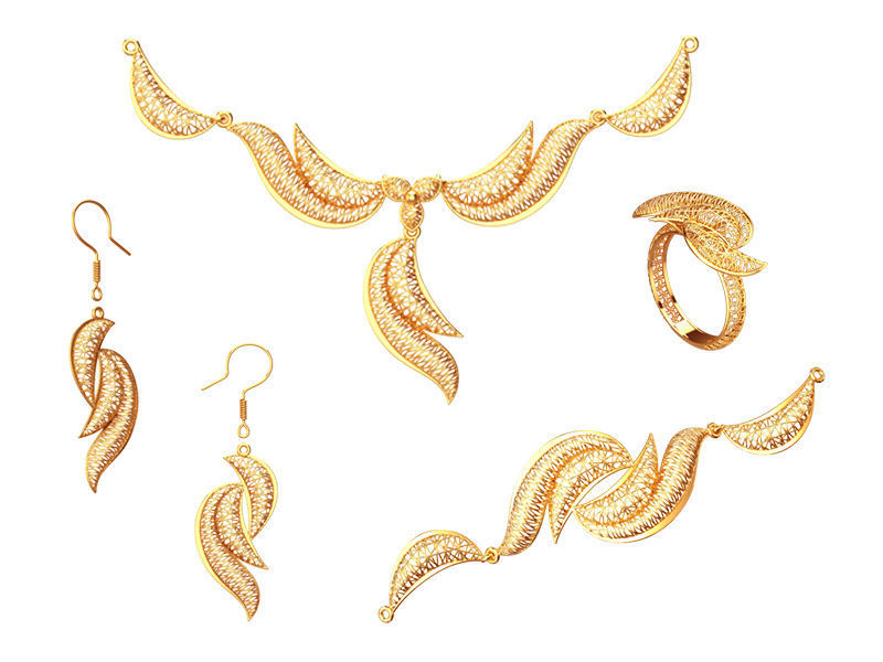 Light jewelry set  3D print model_1