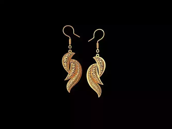 Light earrings 3D print model