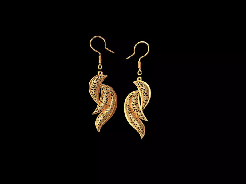 Light earrings 3D print model