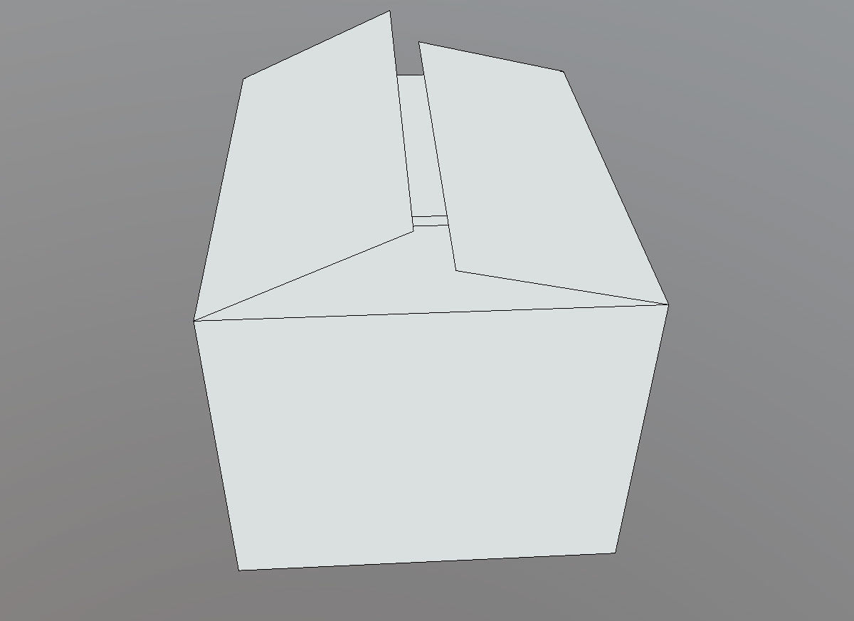 Cardboard Box Low-poly 3D model_2