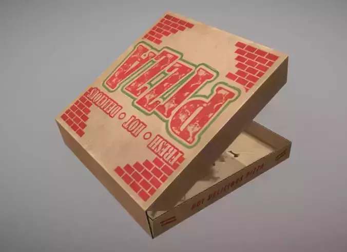 Pizza Box Low-poly 3D model