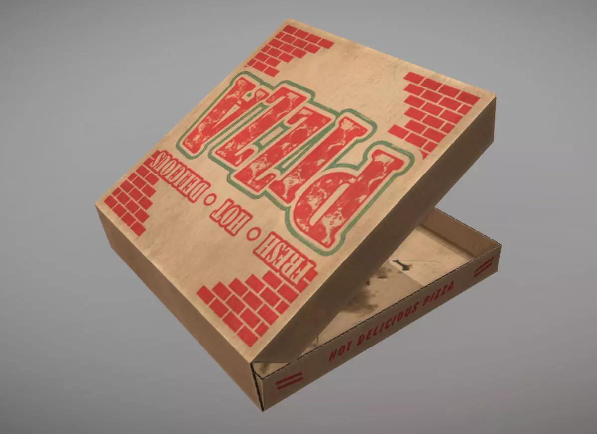 Pizza Box Low-poly 3D model_0