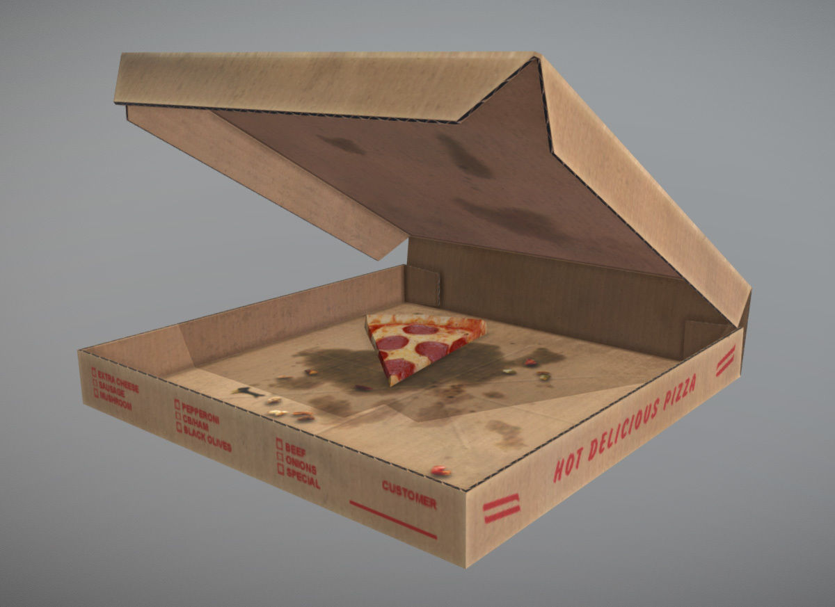 Pizza Box Low-poly 3D model_1