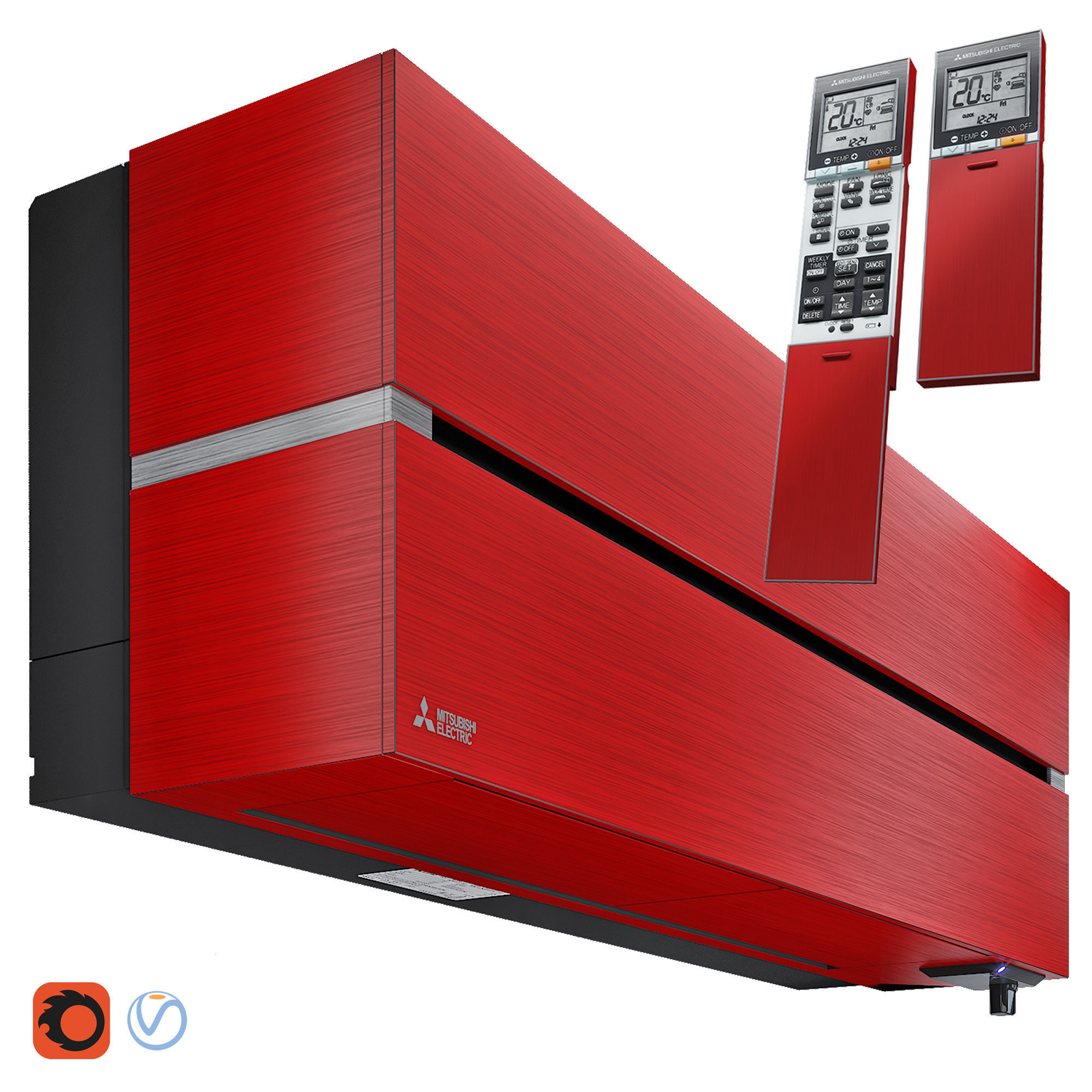 Mitsubishi Electric air conditioning 3D model_1