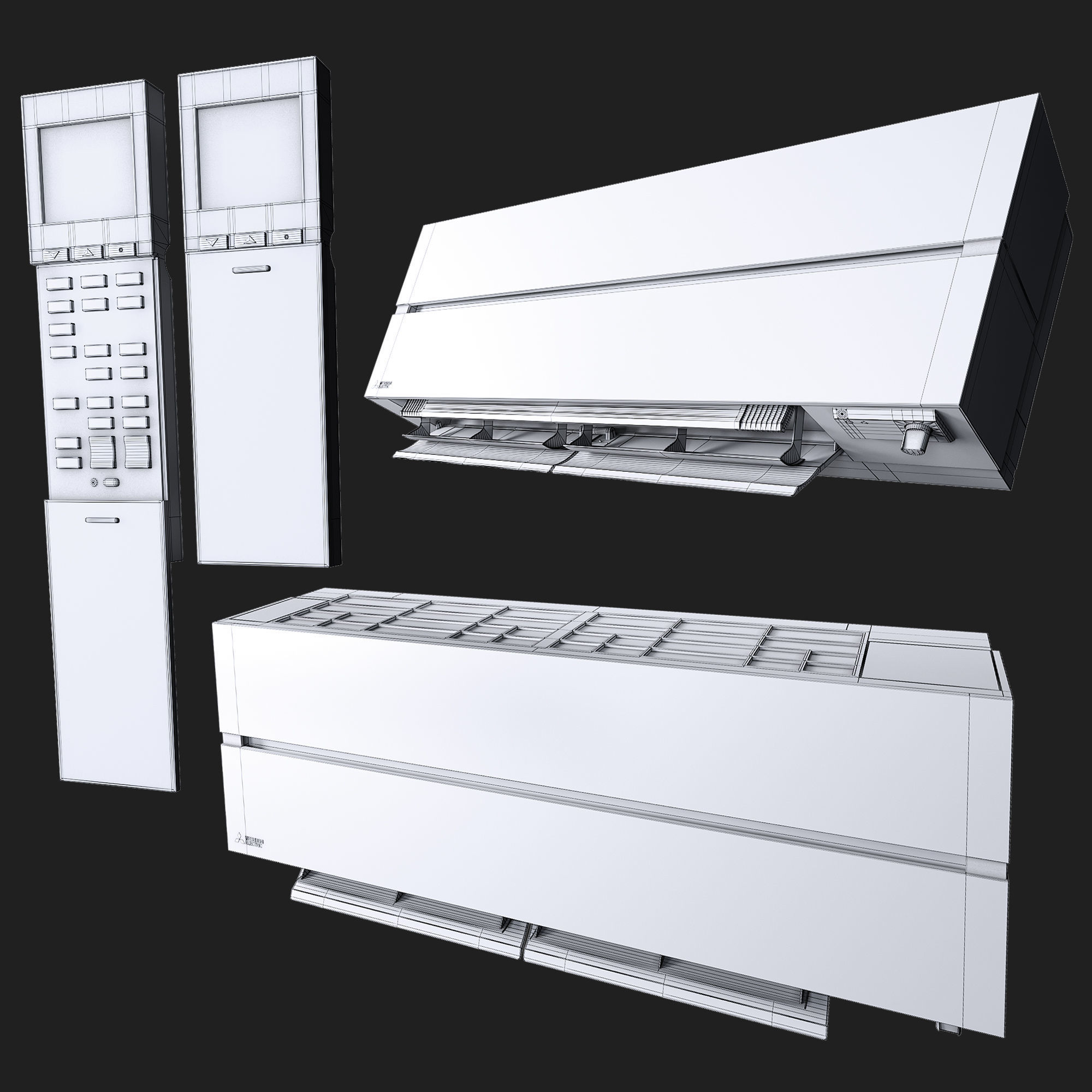 Mitsubishi Electric air conditioning 3D model_3