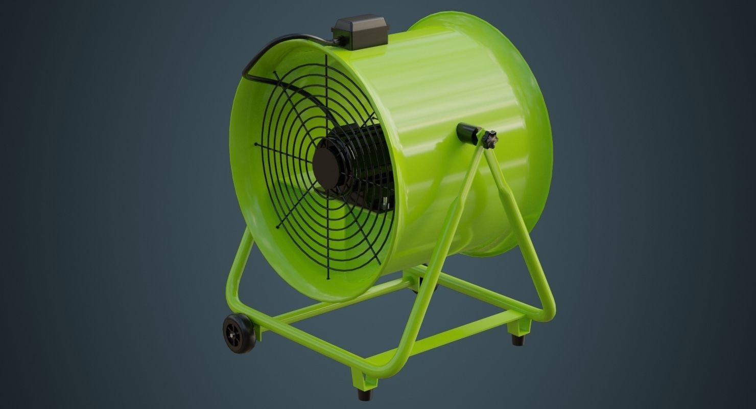 Industrial Fan 1 3D model_1