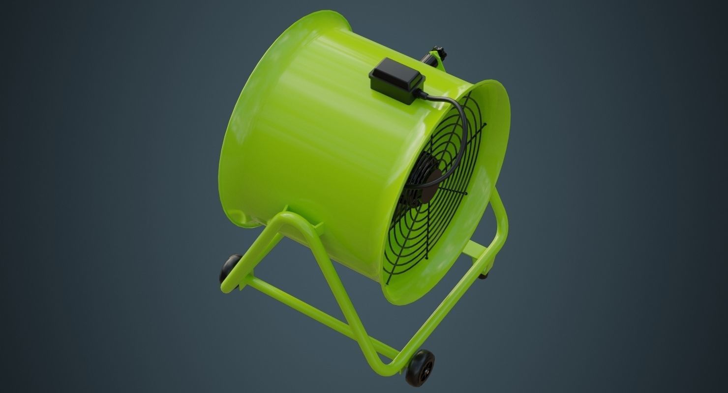 Industrial Fan 1 3D model_2