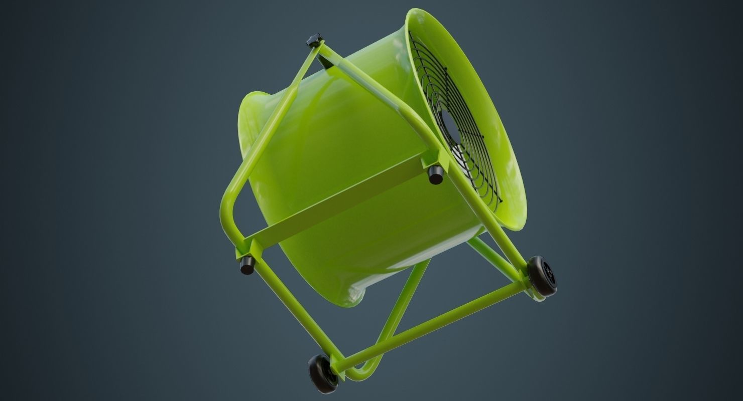 Industrial Fan 1 3D model_4