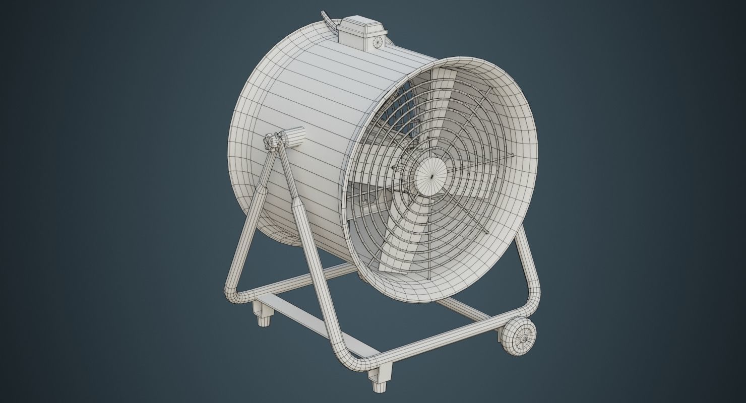 Industrial Fan 1 3D model_5