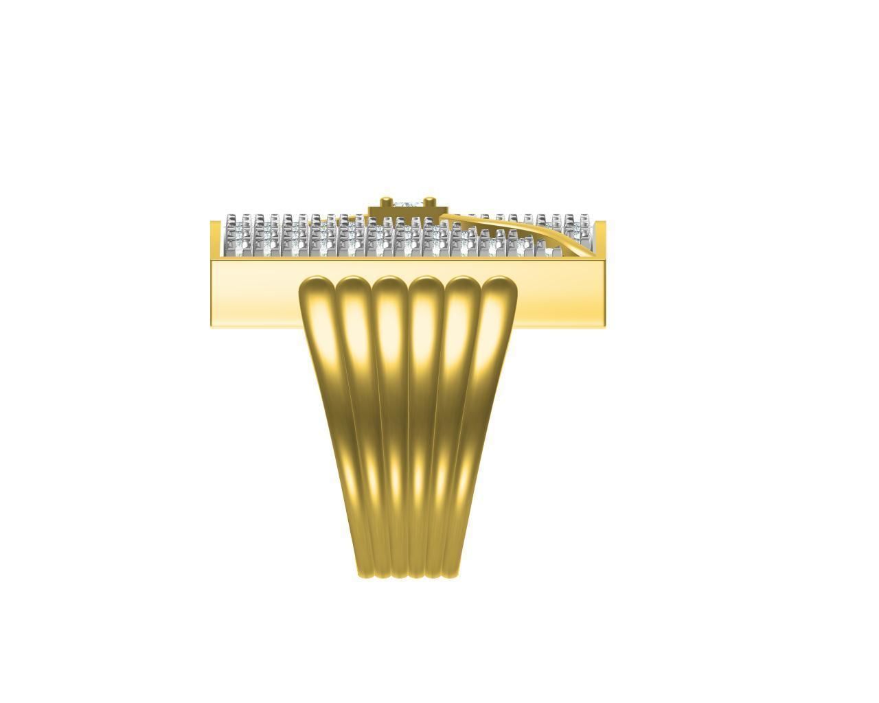 SQUIRE PRONG GENTS RING 3D print model_3