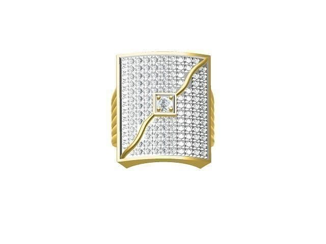 SQUIRE PRONG GENTS RING 3D print model