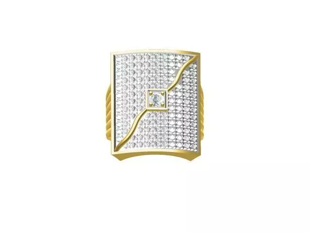 SQUIRE PRONG GENTS RING 3D print model_0