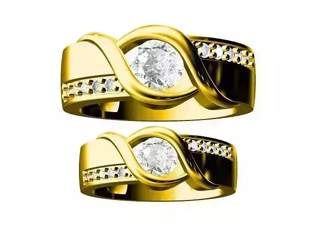 COUPLE RING 3D print model