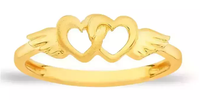 double heart ring 3D print model