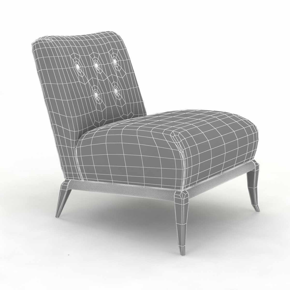 Slipper Chair in Chenille by Robsjohn Gibbings 3d model 3D model_9