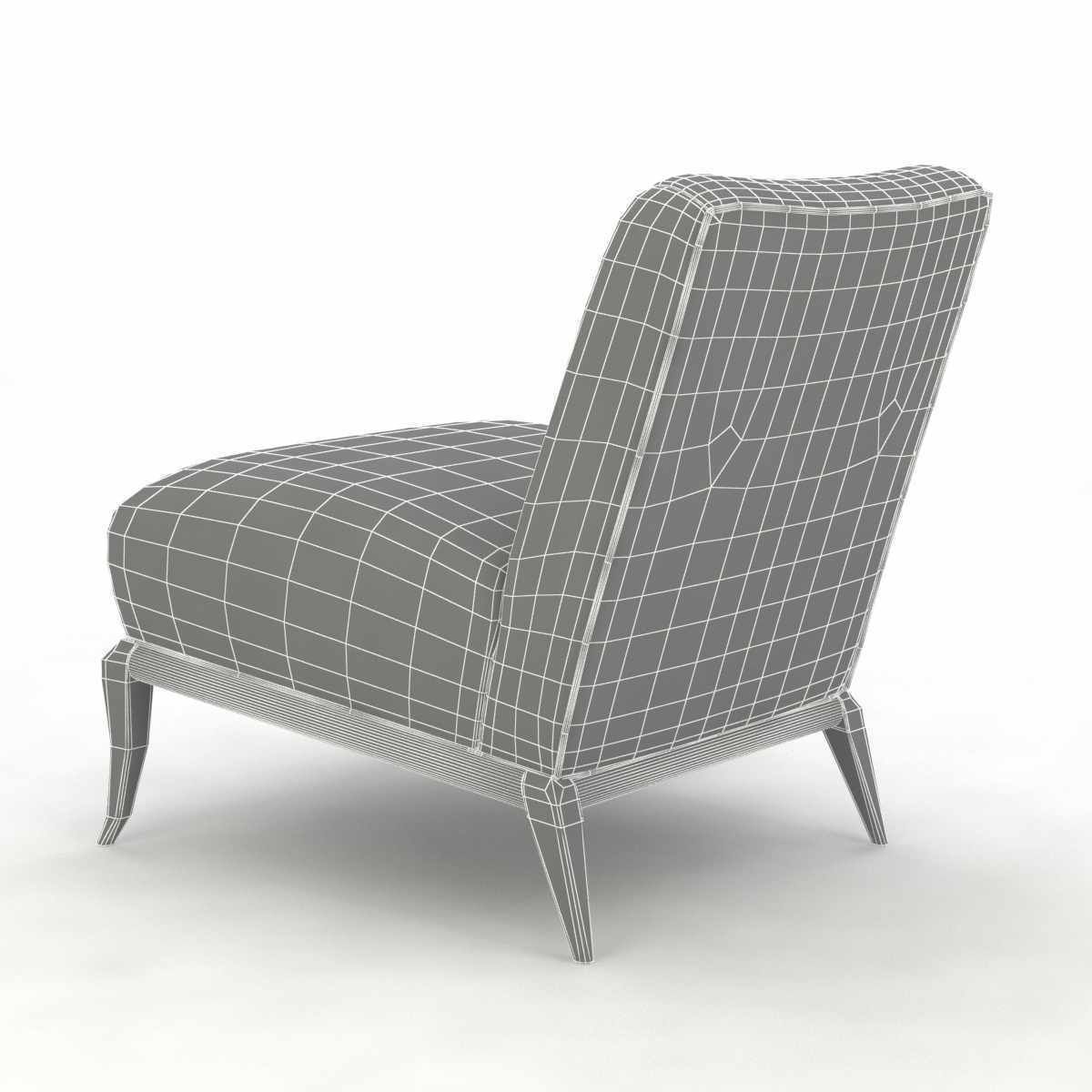 Slipper Chair in Chenille by Robsjohn Gibbings 3d model 3D model_8