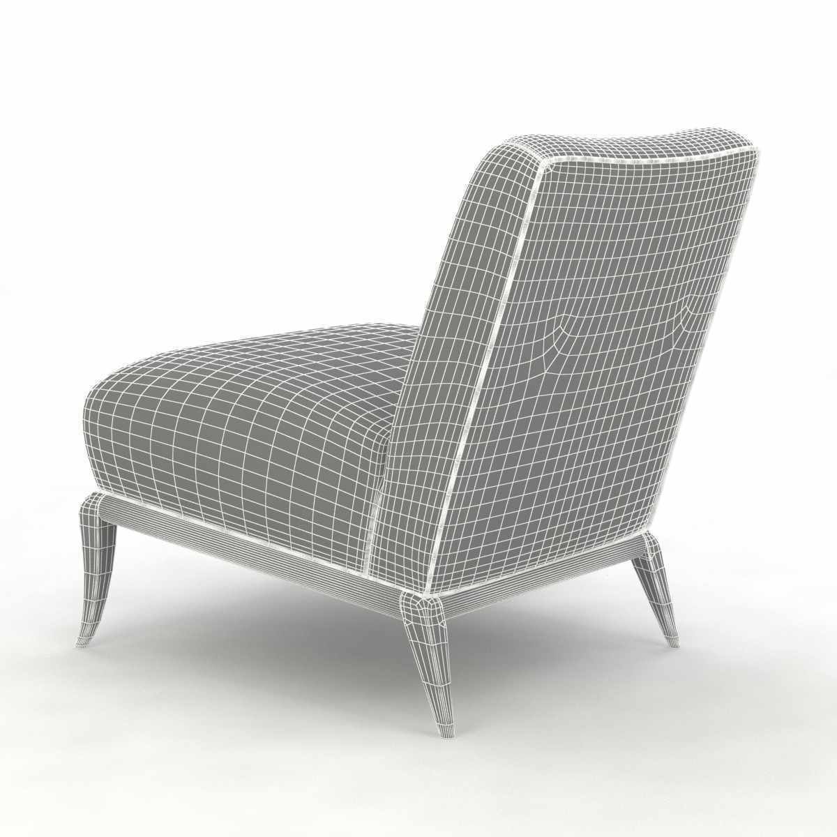 Slipper Chair in Chenille by Robsjohn Gibbings 3d model 3D model_7