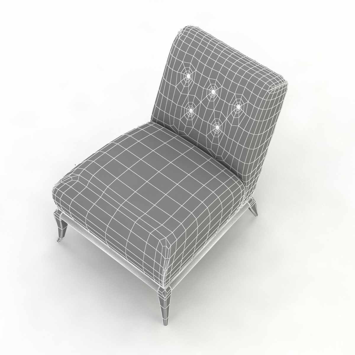 Slipper Chair in Chenille by Robsjohn Gibbings 3d model 3D model_6