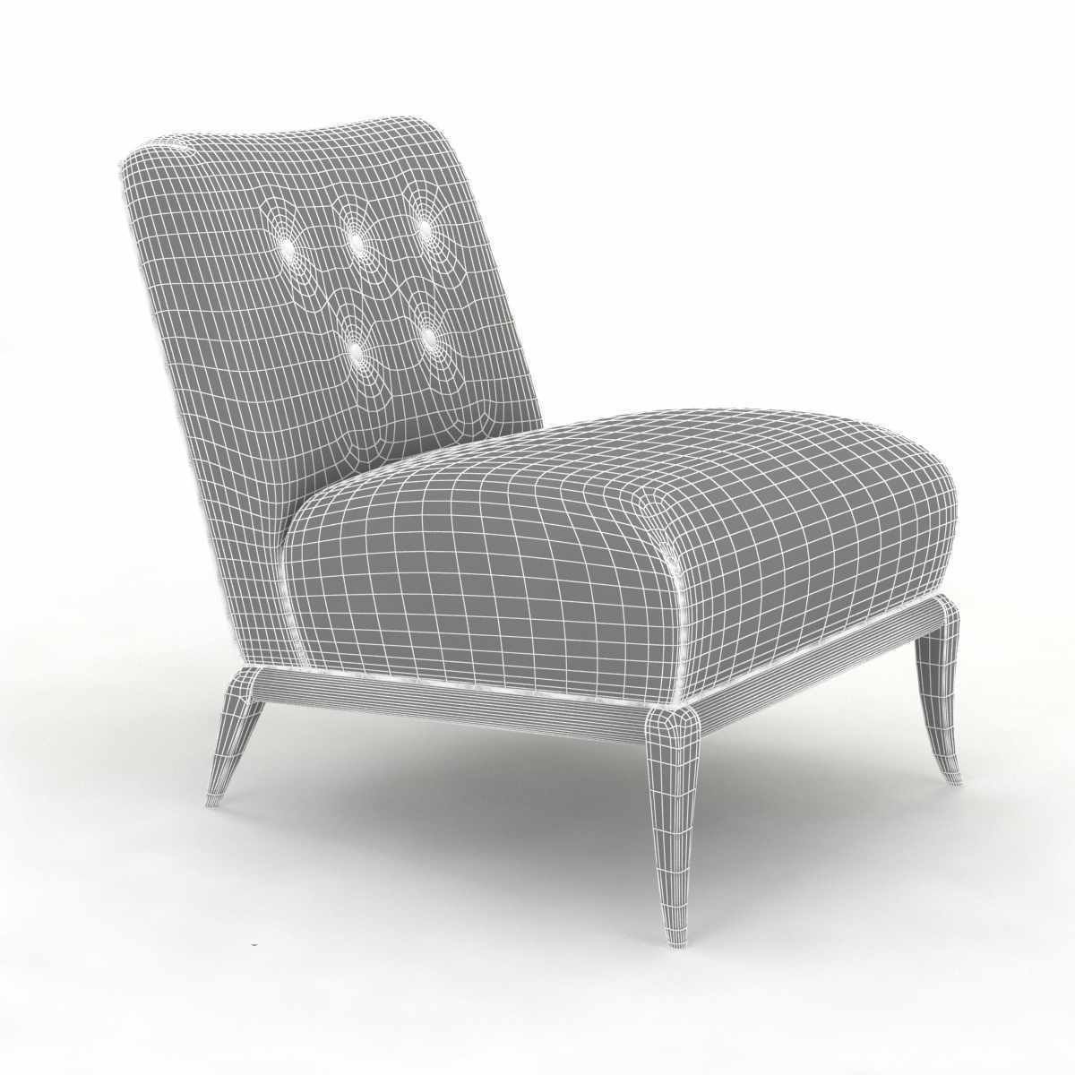 Slipper Chair in Chenille by Robsjohn Gibbings 3d model 3D model_10