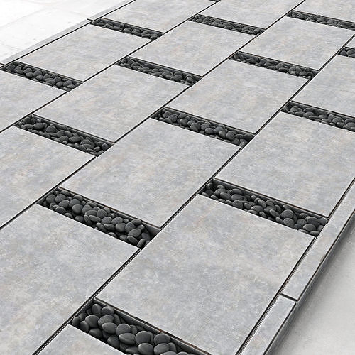 Paving title pebble smooth 3D model